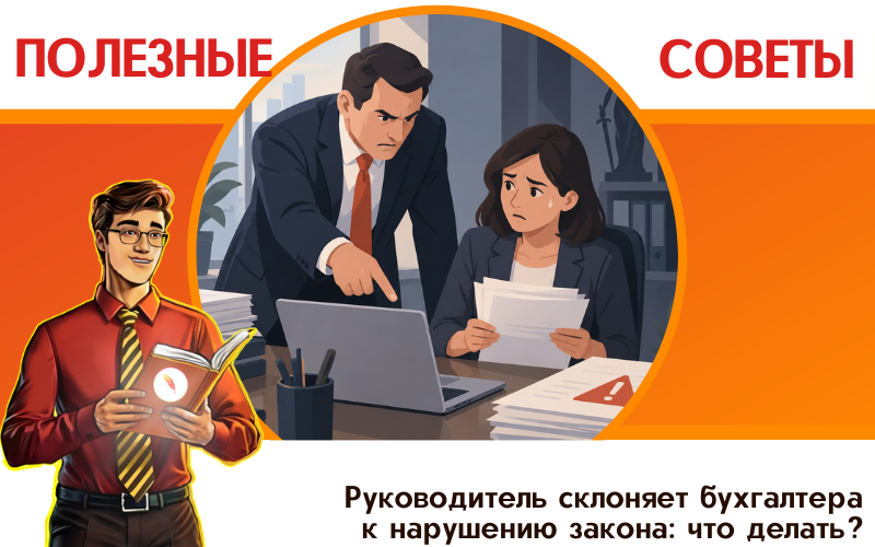 Руководитель склоняет бухгалтера к нарушению закона: что делать?